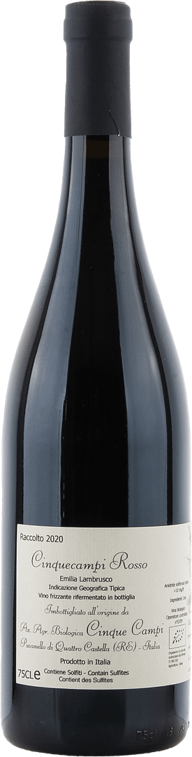 Cinque Campi | Emilia-Romagna | CinqueCampi, Rosso Frizzante, Emilia Lambrusco IGT | 2020 | 750ml | bio